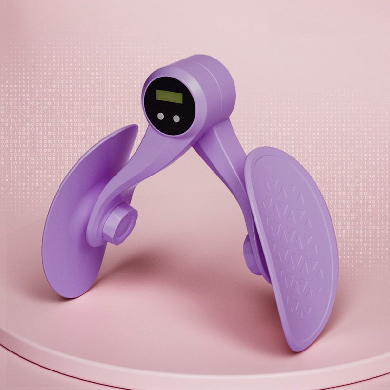 Thigh Hip Trainer Kegel Exerciser Pelvic Floor Trainer for Postpartum Rehabilitation - Purple with counter - image 7