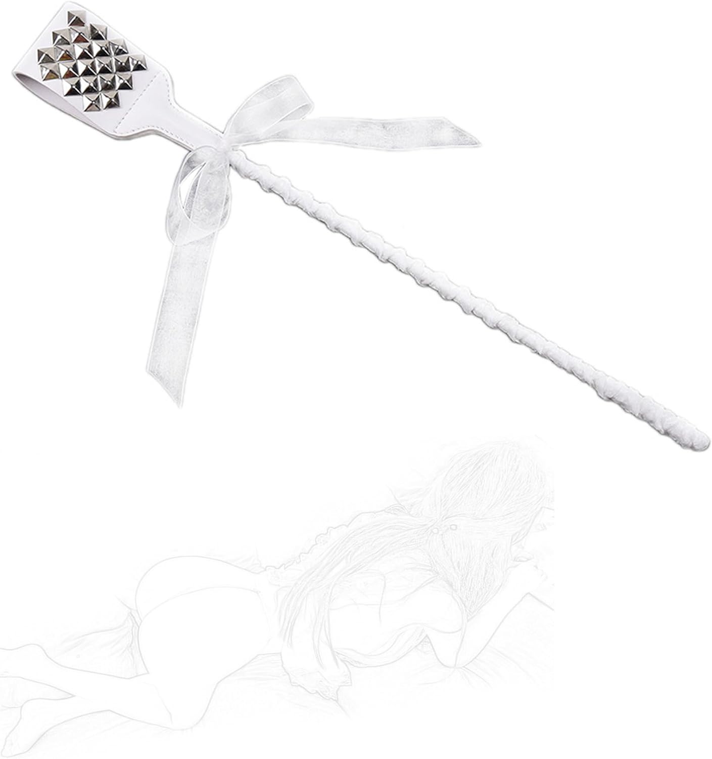 Velvet Touch Leather Sensation Flogger - White - image 1