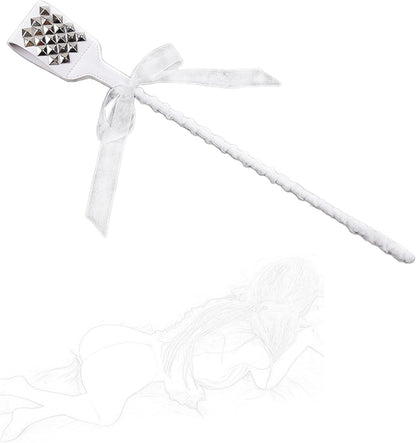 Velvet Touch Leather Sensation Flogger - White - image 1