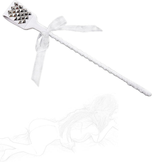 Velvet Touch Leather Sensation Flogger - White - image 1