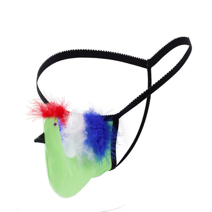 Men's Funny Big Bird Penis Pouch Thong - Green - image 14