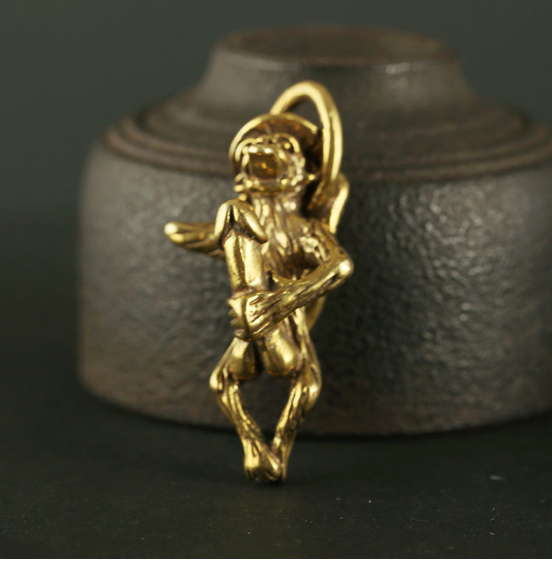 Copper Monkey Penis Pendant - image 0