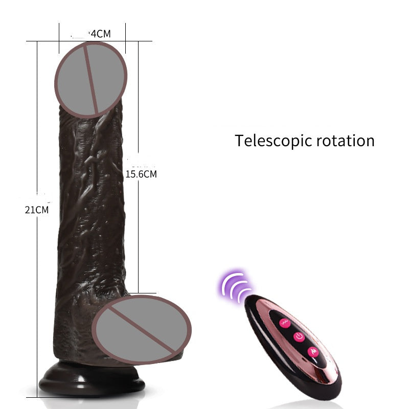 Black Realistic Dildo with Remote Control - M - image 2