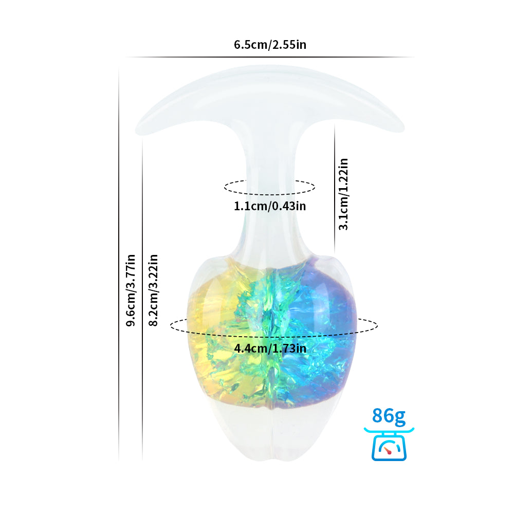 Crystal Vault Glass-Embedded Silicone Plug - Multicolor - M - image 17