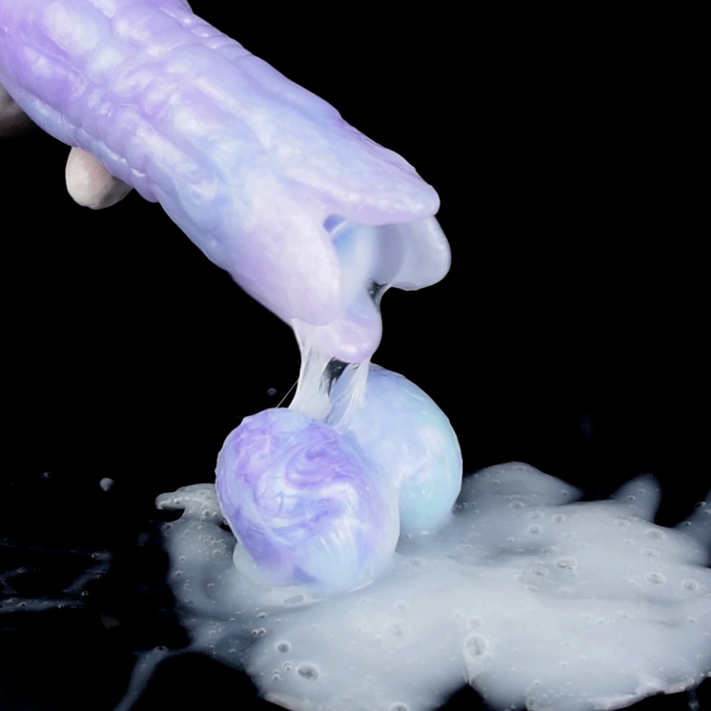 8 Inch Blue Alien Egg-Laying Dildo Silicone Ovipositor Sex Toy - image 3
