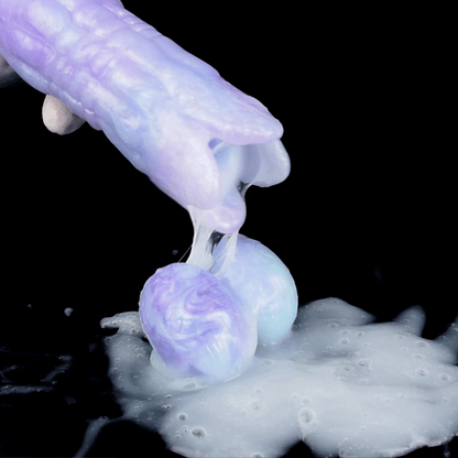 8 Inch Blue Alien Egg-Laying Dildo Silicone Ovipositor Sex Toy - image 3