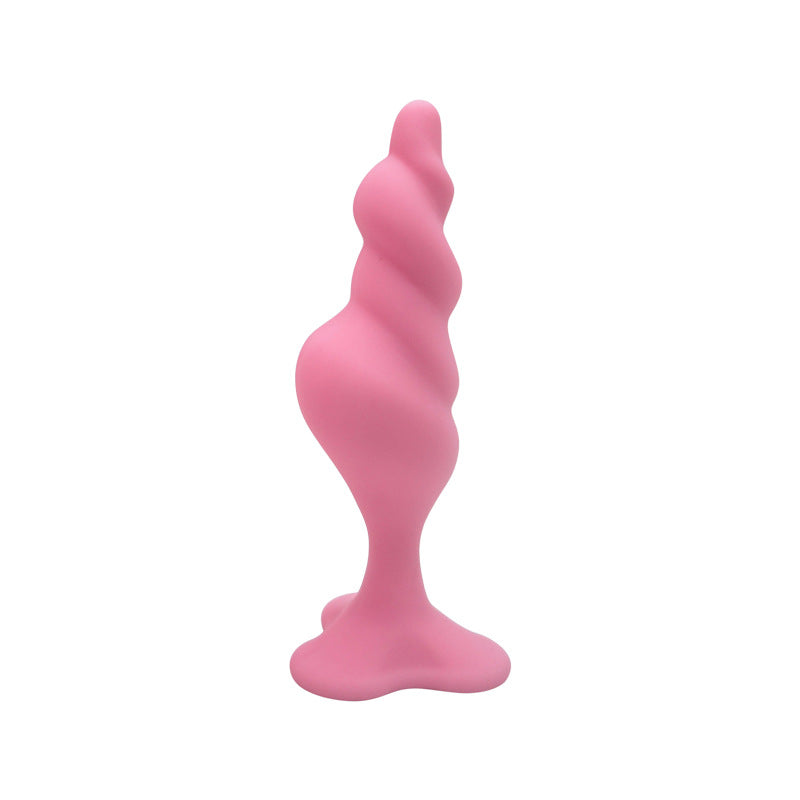 Soft Silicone Anal Plug with Rounded Tip & Flared Base - Pink - S - image 2