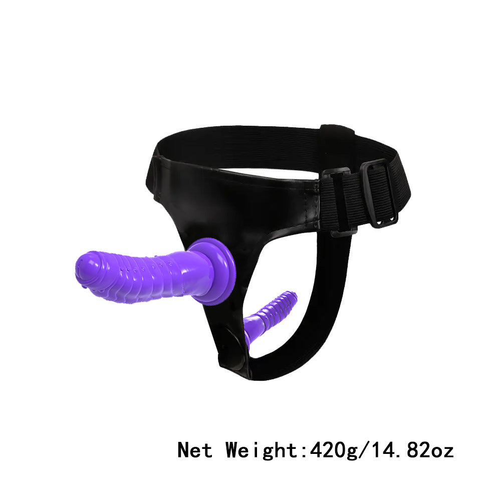 7.09 & 6.1 Dual-Sided Silicone Dildo - Purple - image 3