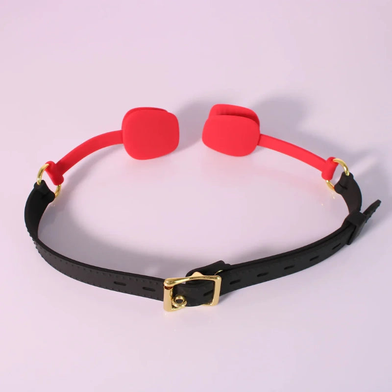 Soft Silicone Open-Mouth Gag with Adjustable Strap - image 0