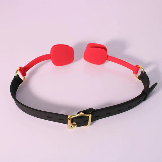 Soft Silicone Open-Mouth Gag with Adjustable Strap - image 0