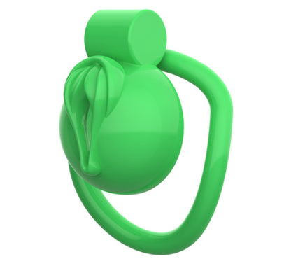 Sissy Chastity Cage with Pussy Shape - Green - image 4