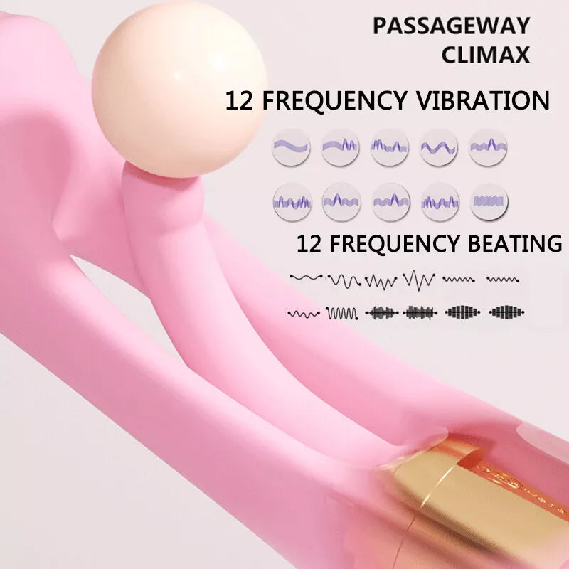 12 Vibration Mods Beating Licking Massager Wand with Leg Strap - image 4