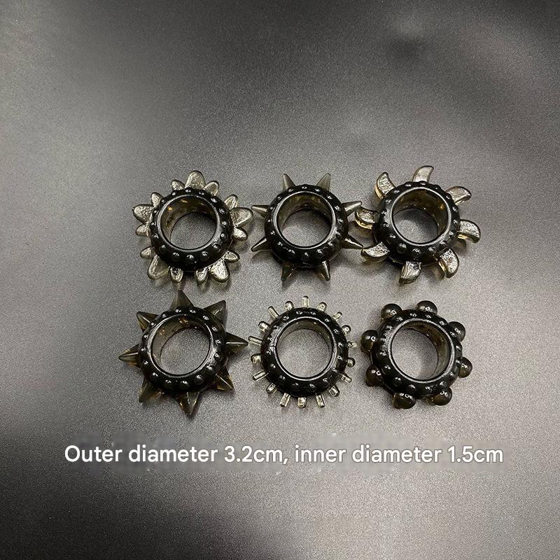 Spiked Cock Rings: 6 Rings Set - image 2