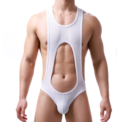 Jockstrap Backless Men Leotard - White - 2XL - image 3