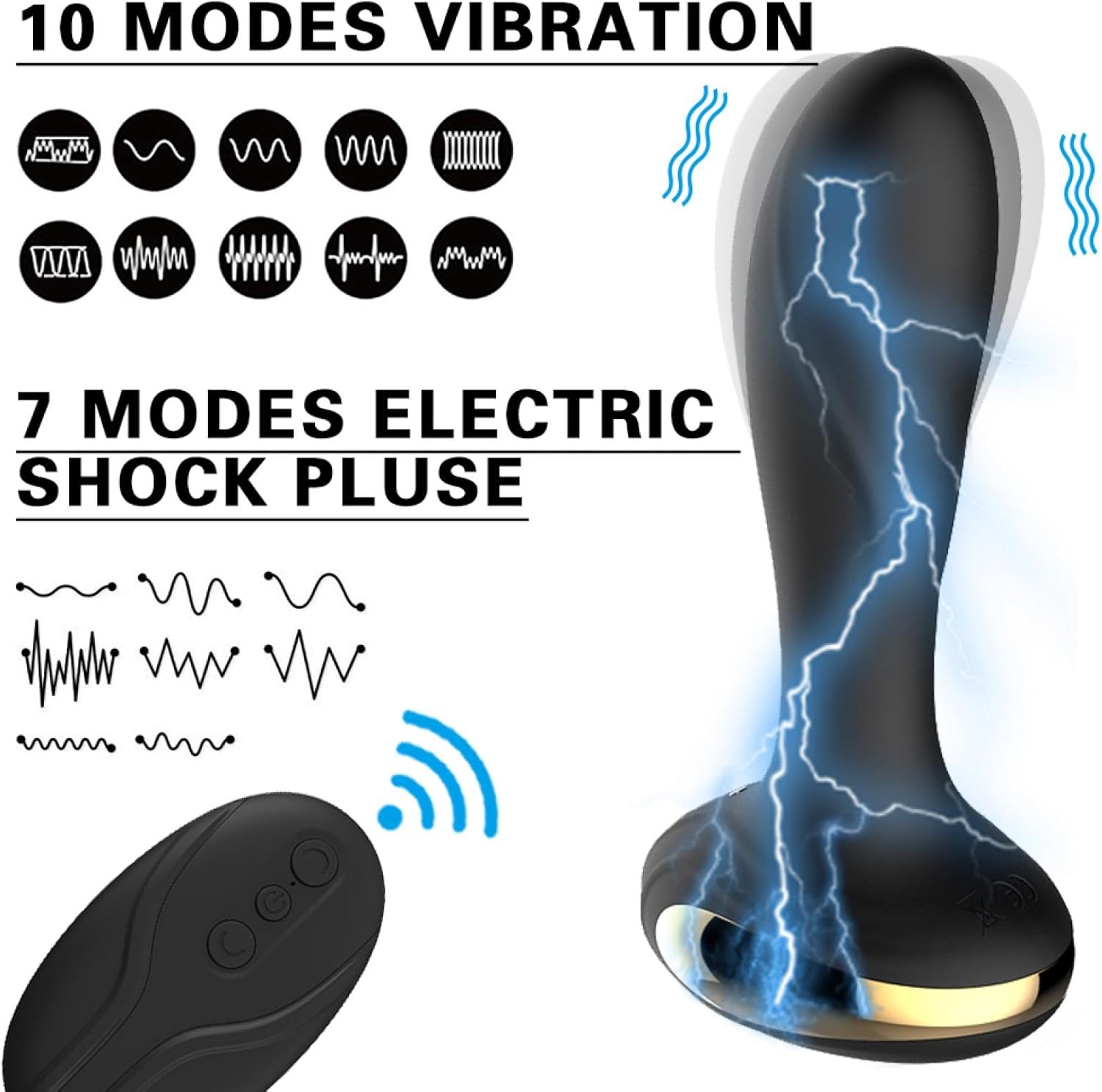 Remote G Spot Vibrator Butt Plug - image 1