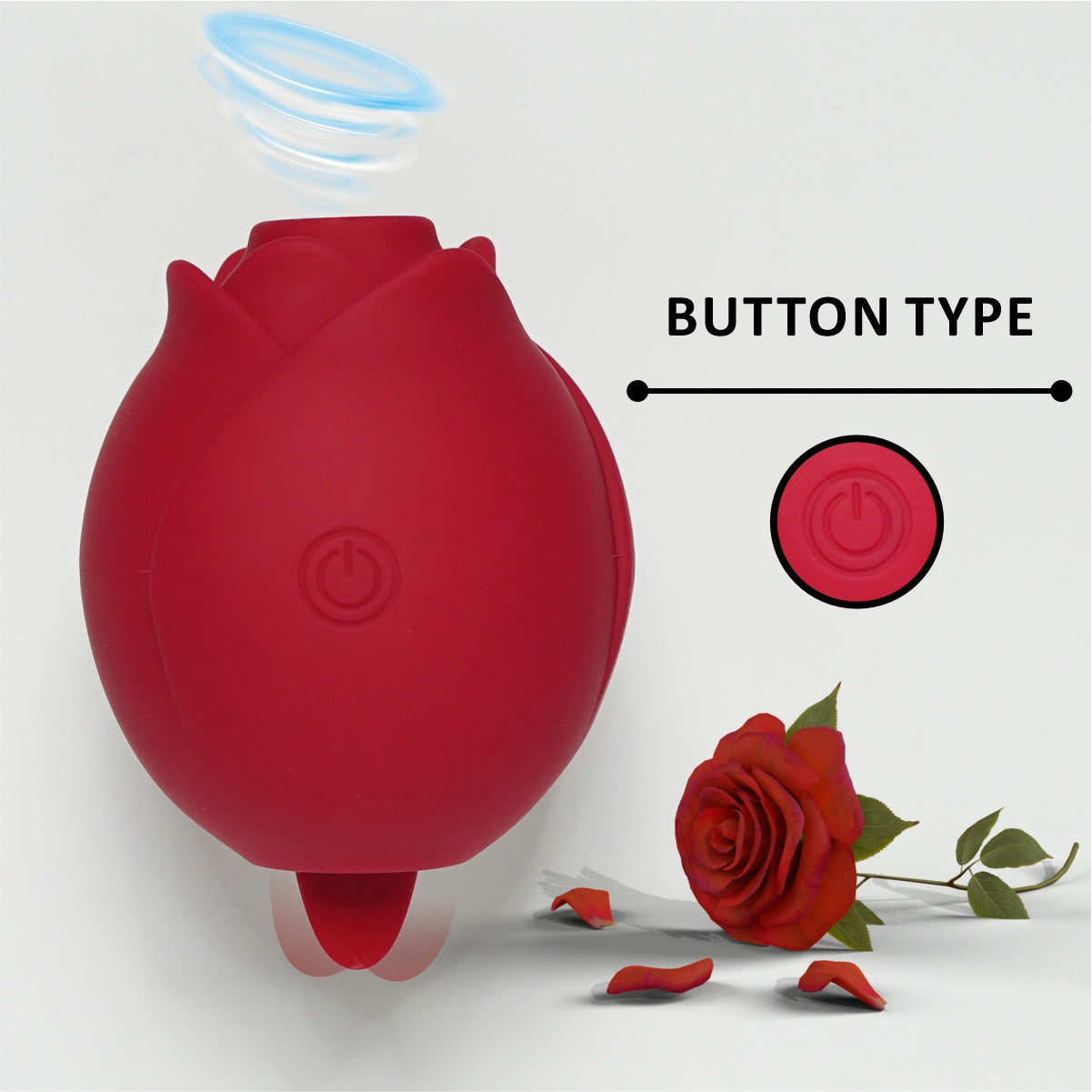 14 Modes Rose Vibrator - Button Control - Red - image 9