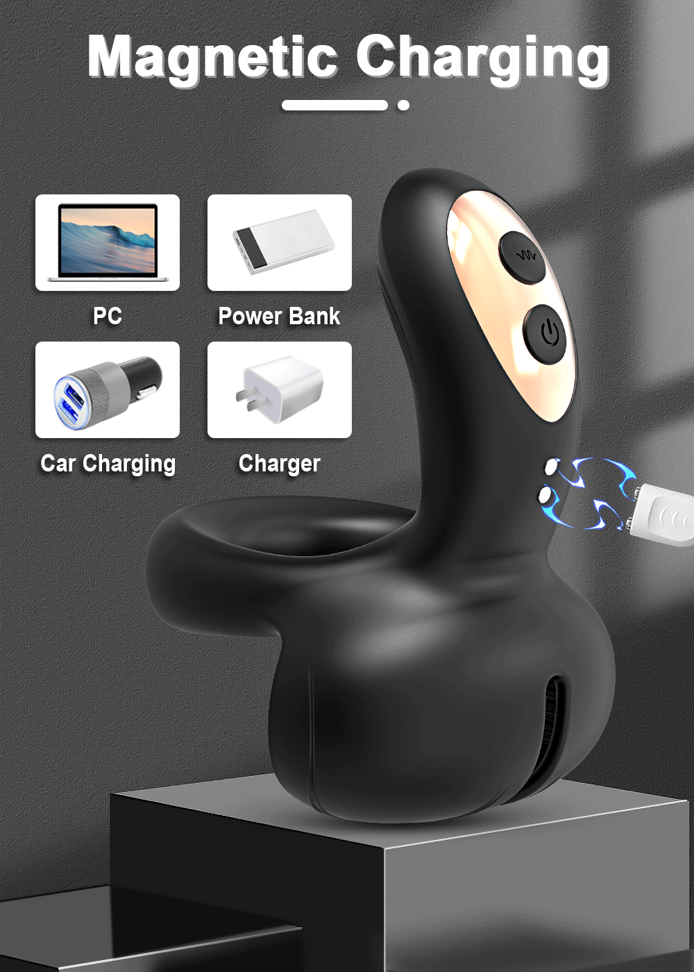 Men's Vibrating Ring with Perineum & Testicle Stimulation – Designed for Shared Pleasur - image 6