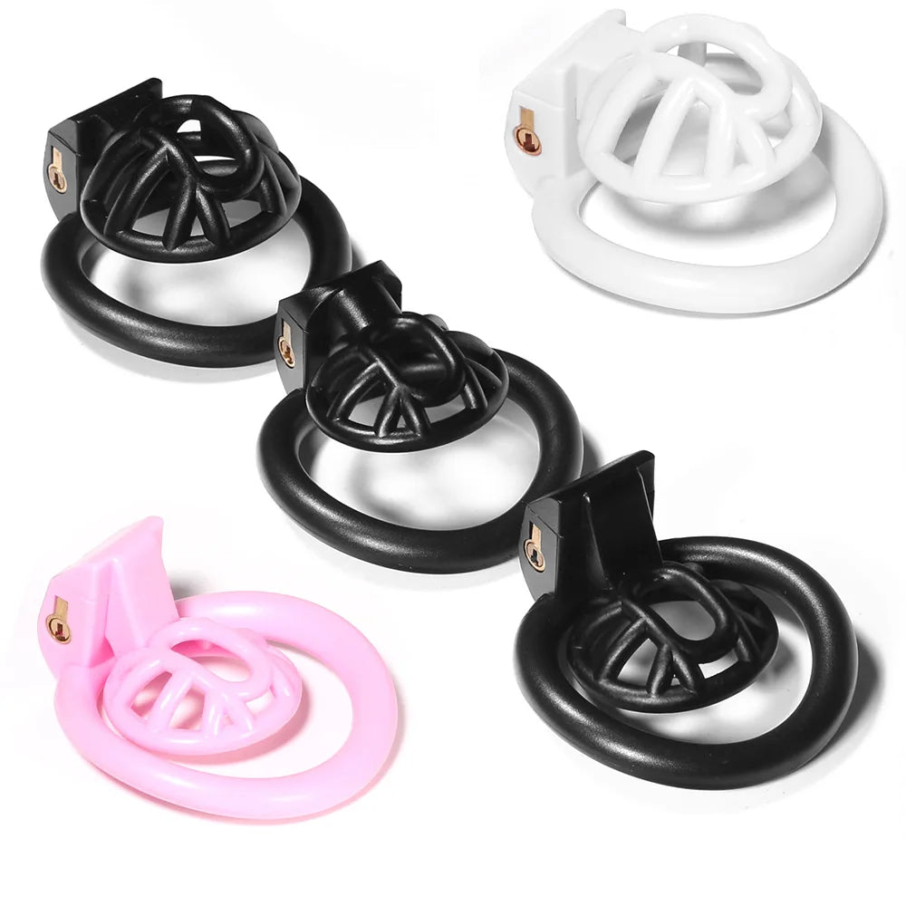 Innie/Micro/Stub Chastity Cage for Sissy Play with 3 Size Rings - image 0