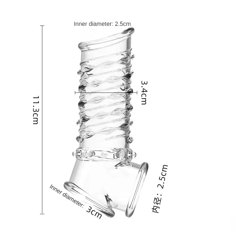 Male Reusable Penis Sleeve Delay Ejaculation Stronger Erection Penis Extender - image 1