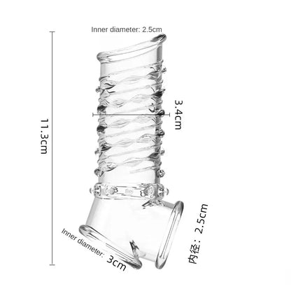 Male Reusable Penis Sleeve Delay Ejaculation Stronger Erection Penis Extender - image 1