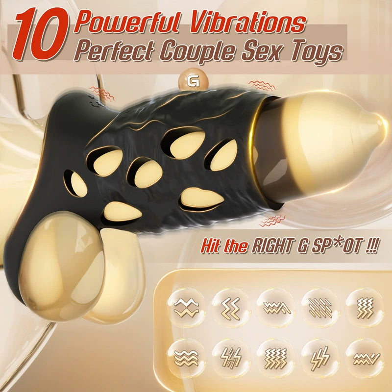 Vibrating Penis Sleeve Cock Ring with APP Control - image 1