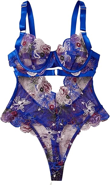 Body Floral Suit - Blue - XL - image 10