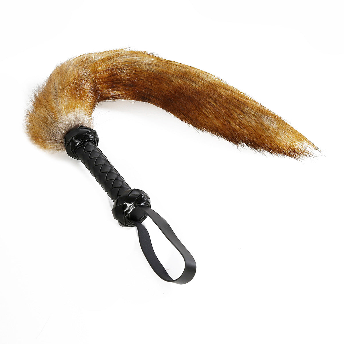 Soft Fur Whips With Pu Leather Handle - Yellow - image 4