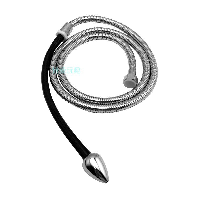 Aluminum Shower Enema Douch Wand and Tube - Silicone Head - image 3