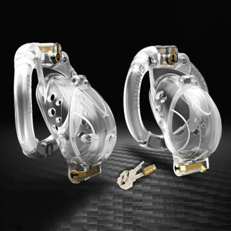 Double Lock Detachable Plastic Chastity Cage - image 3