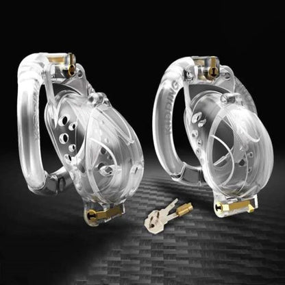 Double Lock Detachable Plastic Chastity Cage - image 3
