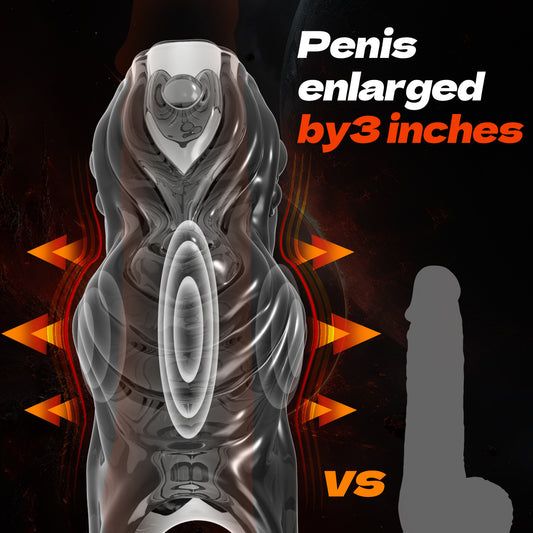 Open Penis Sheath Male Sleeve Girth Reusable Condom Extender-Enlarger-Enhancer - image 1