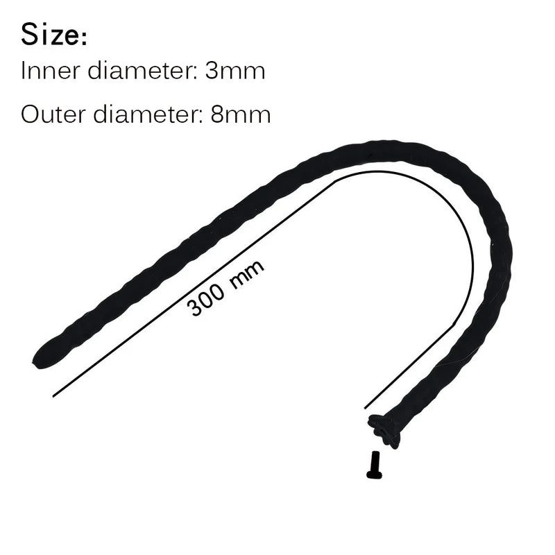  Silicone Hollow Urethra Sound To Stimulate The Plunger Masturbation - Black-8mm - image 9