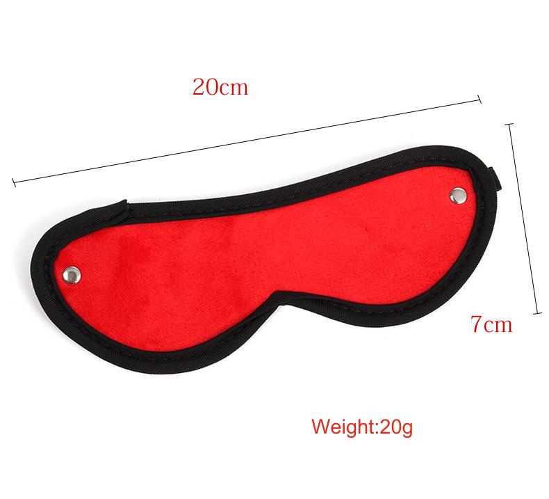Pu Vegan Plush Paddle & Whip & Blindfold Set - image 3