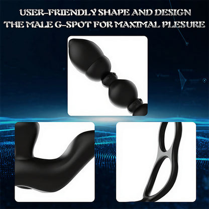 7.3'' Dual-Motor Prostate Massager with Remote Control & Flexible Anal Beads - image 4