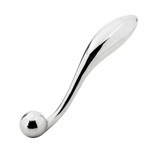 Mirror-Polished Stainless Steel Pull-Ring Anal Dilator Plug - Silver - image 1