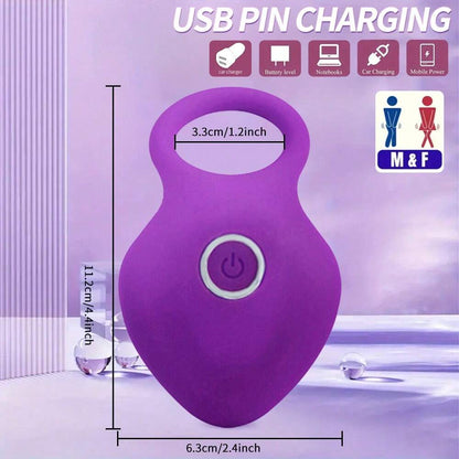 10-Speed Vibrating Cock Ring - Rechargeable Stretchy Silicone Ring for Couples - image 7