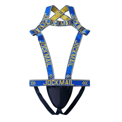 Jockmail Mens Harness With Jockstrap Bodysuit - Blue - XL - image 11