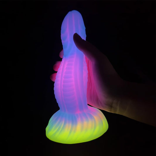 7.32'' Fantasy Monster Dildo with Multi-Texture Design & Glow-in-the-Dark Effect - image 1
