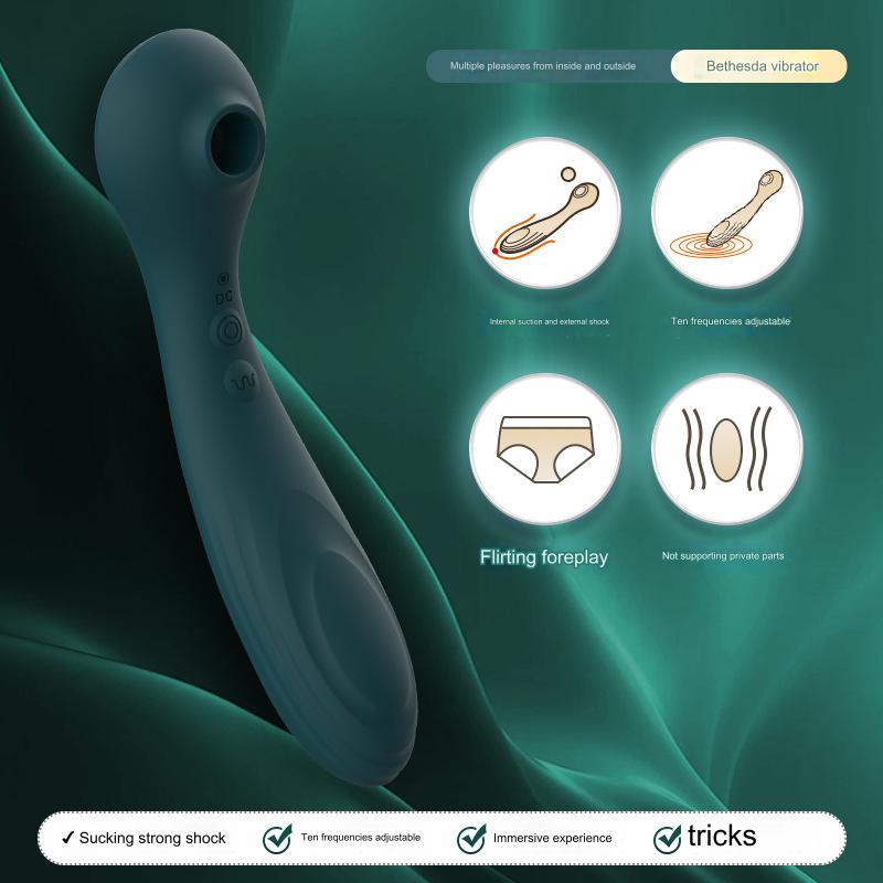 Women Clit Suction Vibrator USB Rechargeable - Green - image 5