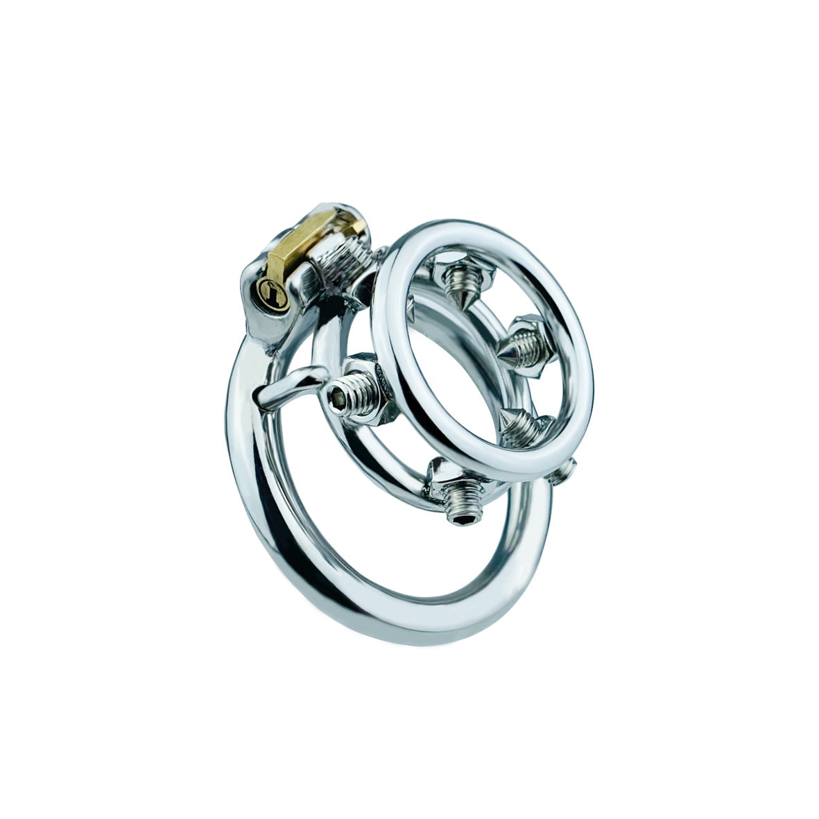 CBT Painful Chastity Cage Penis Ring - Circular Ring: 2.16 inch/55 mm - image 0