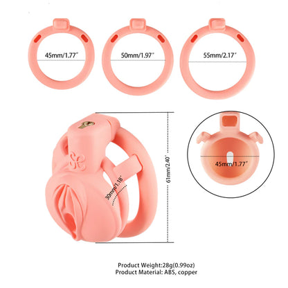 Pink Pride Chastity Cage - S - image 6