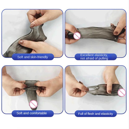 Penise Extender Enlargement Reusable Penise Sleeve - image 3