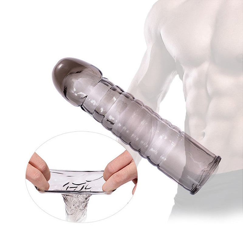 Crystal Penis Sleeve Reusable Condoms - image 0