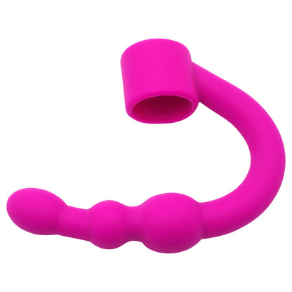 Dual Cock Ring With Anal Plug - Pink - image 3