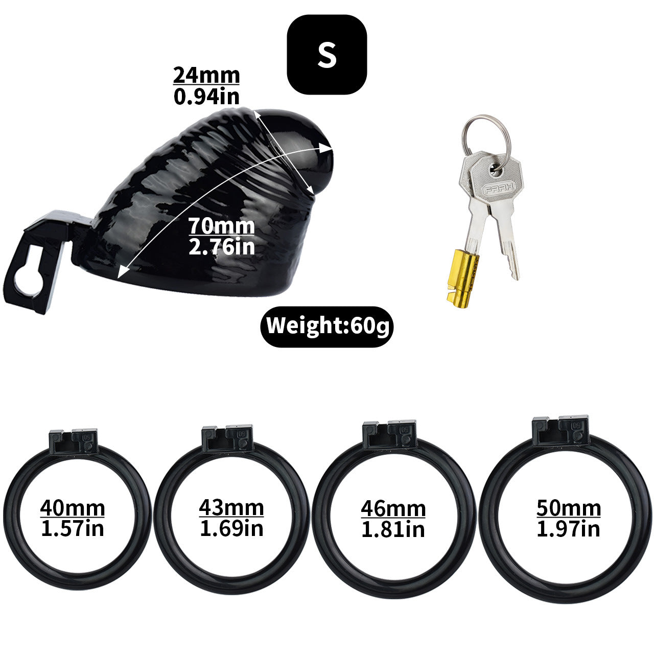 Dick Resin Chastity Cage - S - image 0