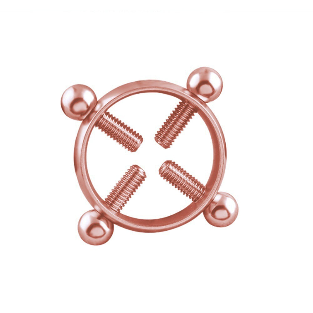 Cross Nipple Ring - Rose Gold - image 4