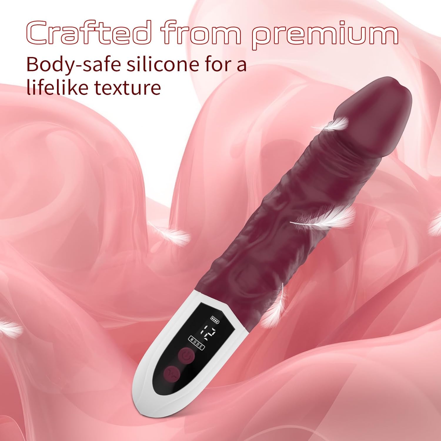G Spot Dildo Vibrator with LED Display - image 5