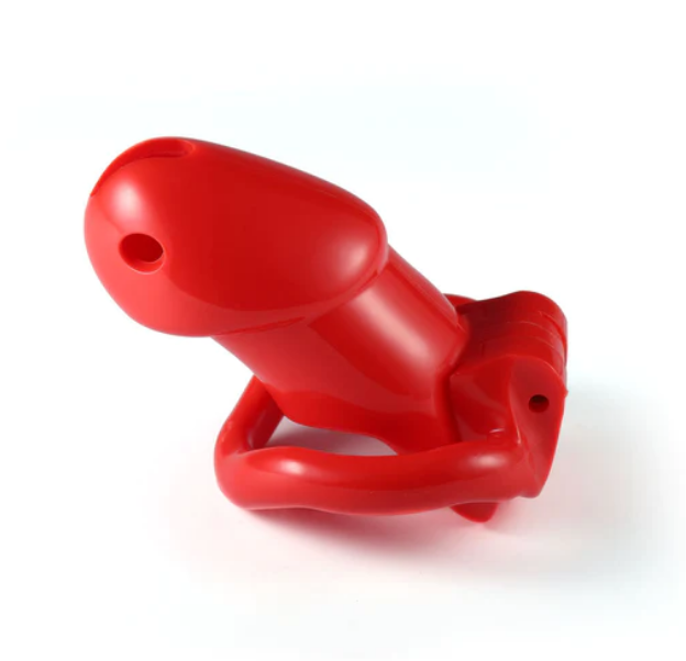 Sissy Cock Cage - Red-Large - image 9