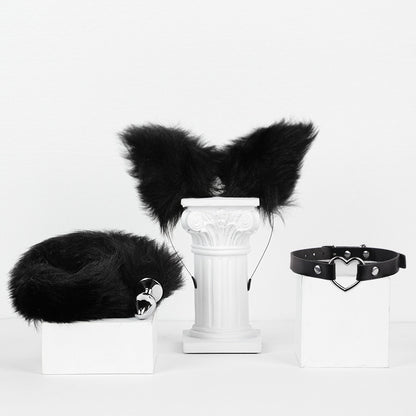 Three-piece Fox Tail Costume Set - Black - image 7