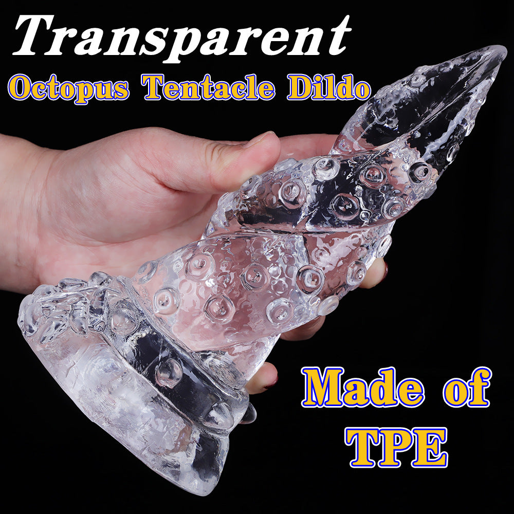 7.28-inch Transparent Octopus Tentacle Dildo With Powerful Suction Cups - image 3